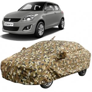 Waterproof Car Body Cover Compatible with Swift (12-17) with Mirror Pockets (Jungle Print)